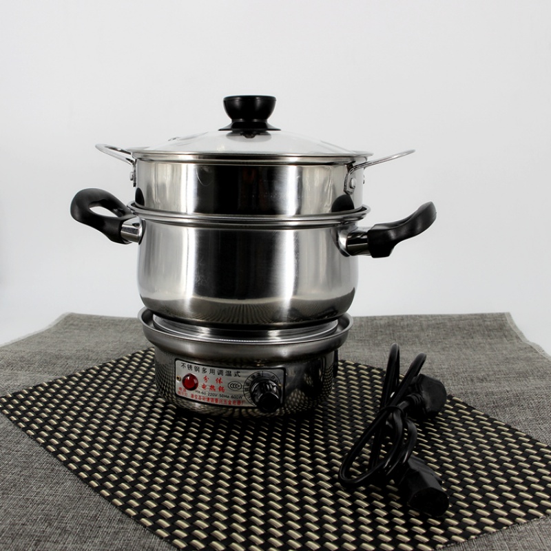 不锈钢加厚加大号电蒸锅分体式多用电火锅妖怪汤煮锅电热锅调温多功能