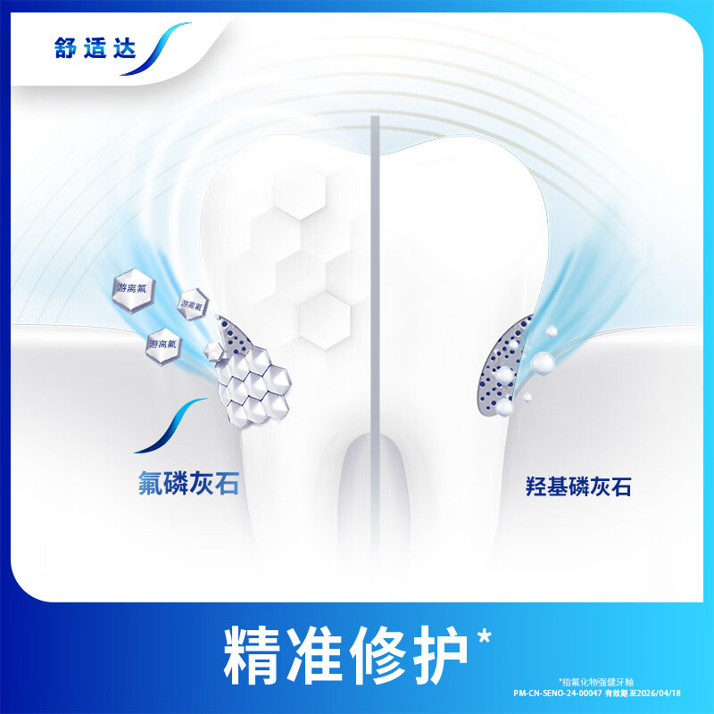 舒适达抗敏感牙膏多效牙龈护理美白配方小全家福(多效100g+美白100g+牙龈50g*2支)高清大图