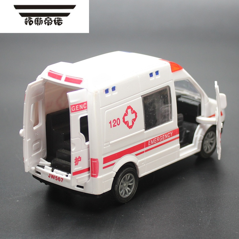 拓斯帝诺宝宝儿童玩具大号120救护车救援警车模型仿真小汽车男孩惯性