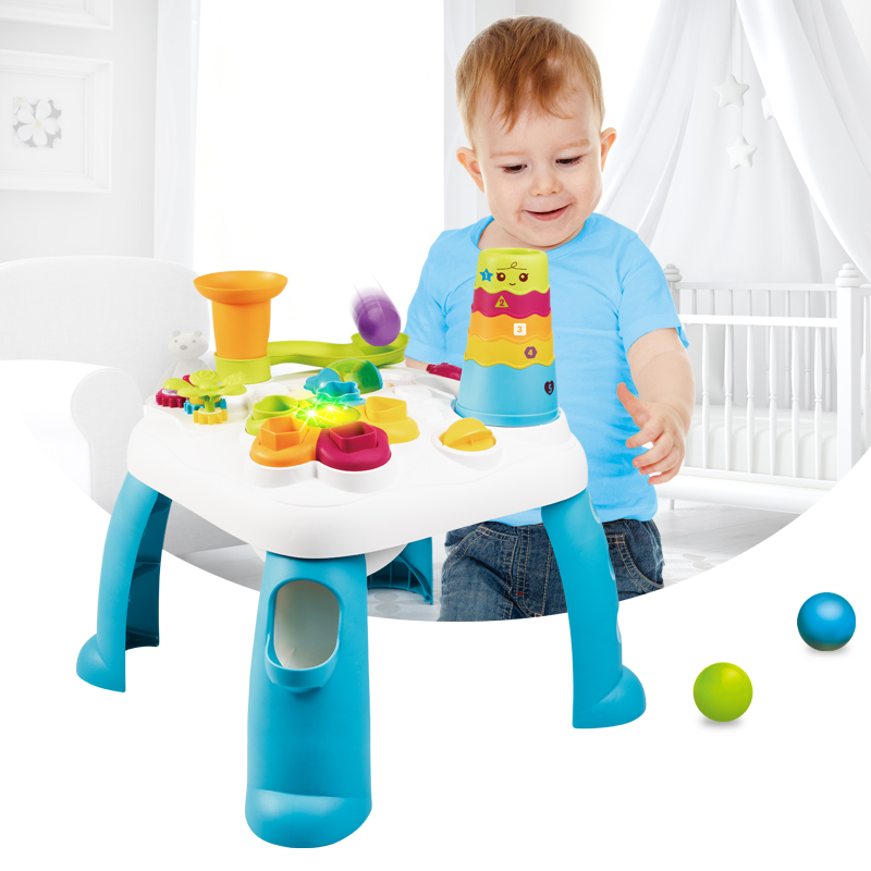阿贝鲁婴儿玩具0 1岁半女孩宝宝男儿童益智7早教6一12个月龄8幼儿益智学习桌 蓝色图片 高清实拍大图 苏宁易购