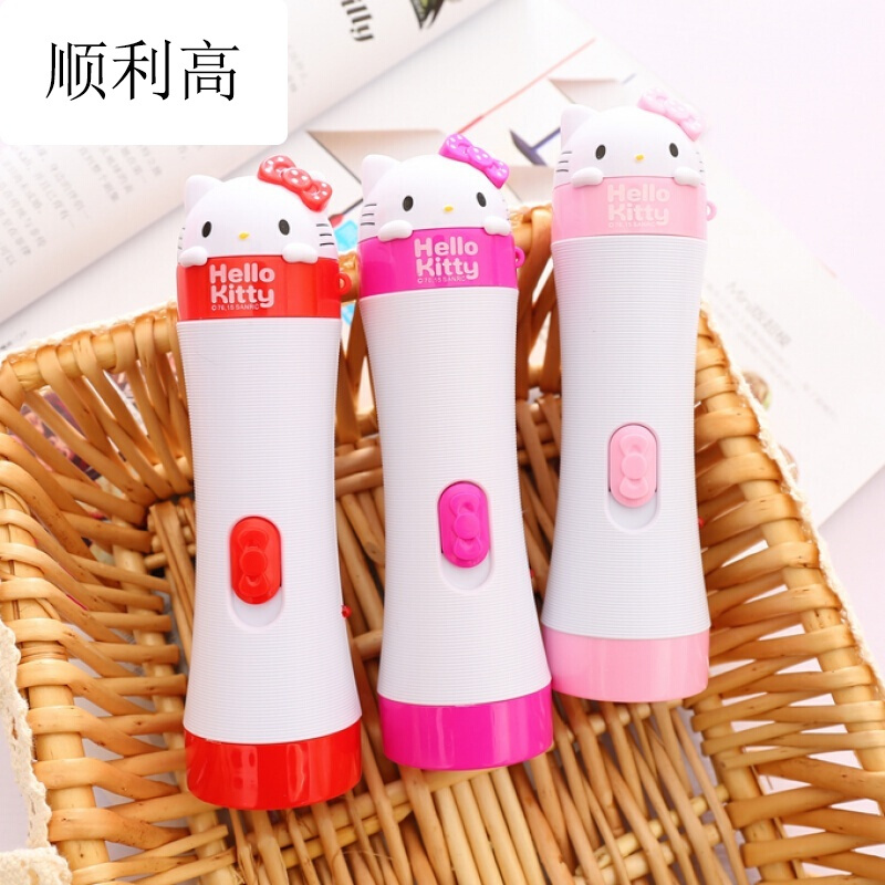 创意KT儿童可爱卡通充电手电筒学生直充照明灯护眼灯