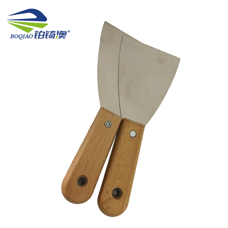 铂锜澳 不锈钢木柄三角铲/把高清大图