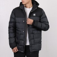 阿迪达斯(adidas) 三叶草男装冬季新款连帽保暖运动羽绒服外套DH3876