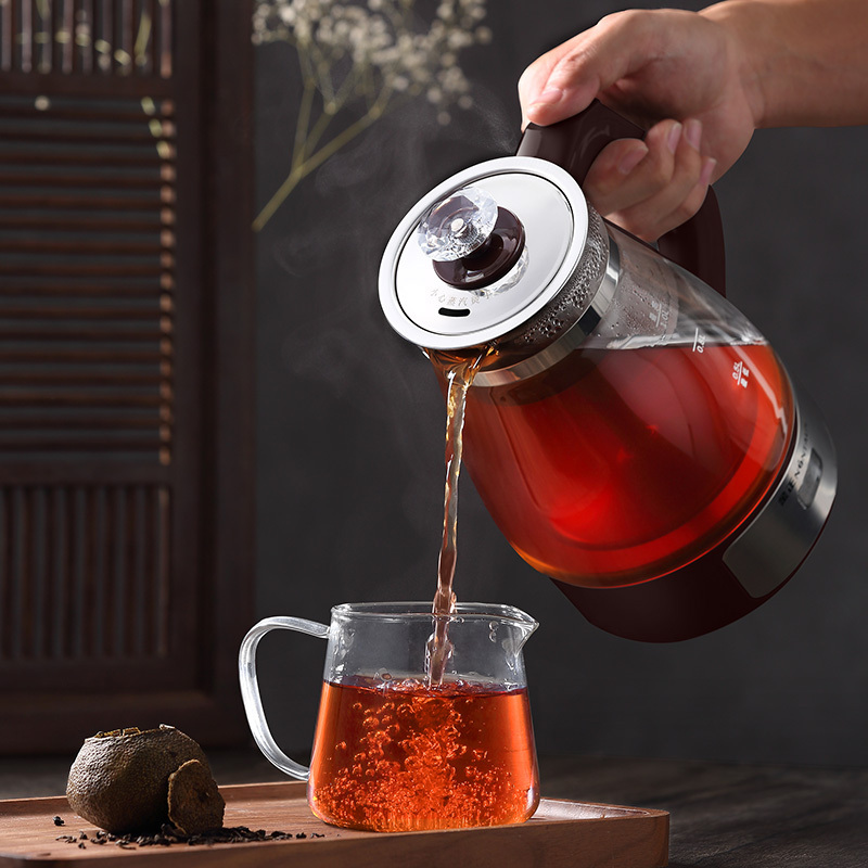 金正(NiNTAUS) 养生壶 电热水壶 蒸汽煮茶器 蒸茶器 黑茶电茶壶 全自动玻璃蒸茶壶JZW-0601（豪华版加配）