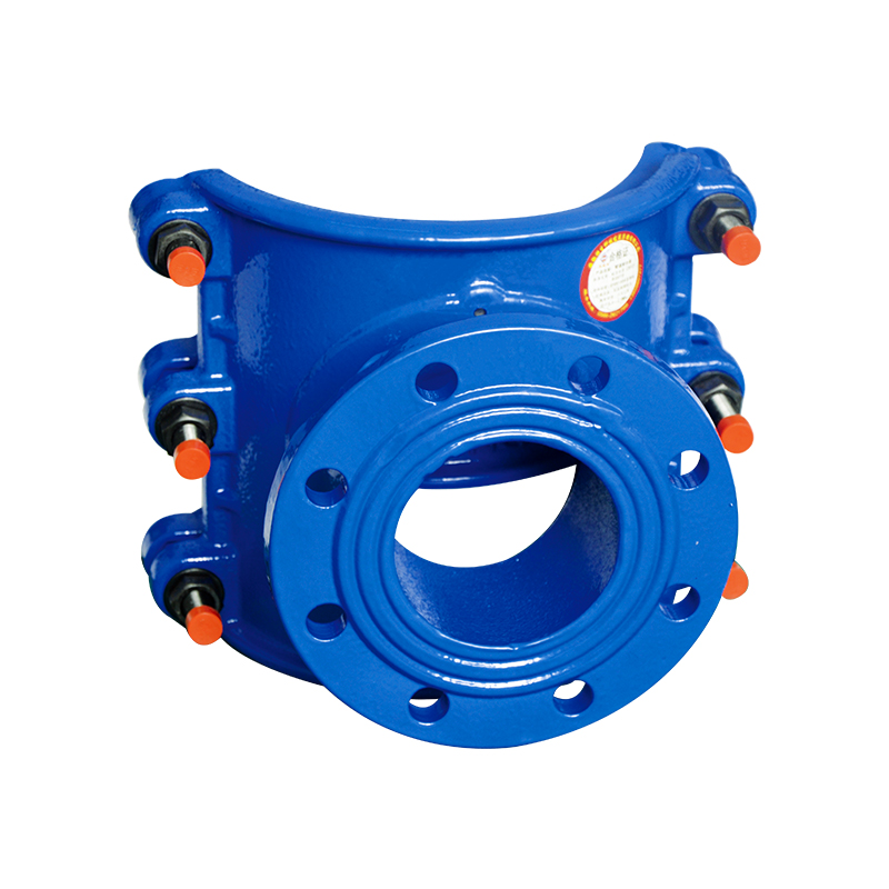 球墨铸铁管马鞍开孔三通管道修补器高清大图