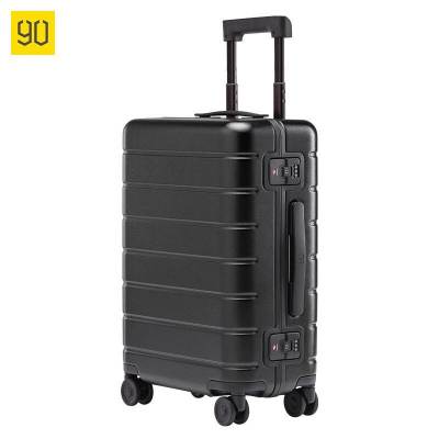 小米(MI) 90分框体旅行箱24英寸密码锁行李箱 大容量轻盈行李箱静音万向轮密码锁登机箱 黑色24英寸