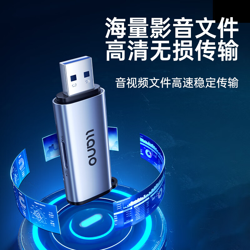 绿巨能 LCR3300B USB3.0双盘读卡器(单头)高清大图