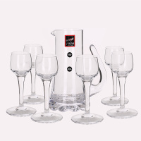 1950(RCOMS1950) 白酒杯套装 ZH003 手工吹制 白酒杯 烈酒杯 茅台酒杯(6白酒杯+1分酒壶)礼盒套装