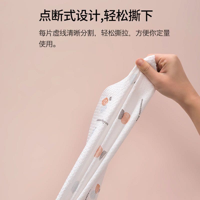 性懒人洗碗巾厨房用纸干湿两用吸水吸油清洁|印花款3卷150片图片