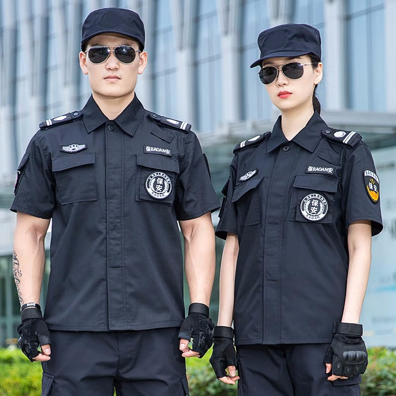 皖川wc031网格保安服训练服套装短袖作训服夏装男夏季保安服安检服