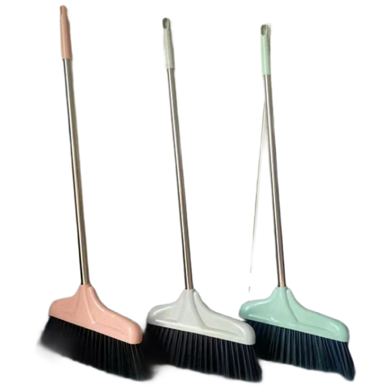 礼千初 家用塑料丝单扫把扫帚笤帚塑料清洁笤帚软毛铁杆懒人不带簸箕 大号网格款高清大图