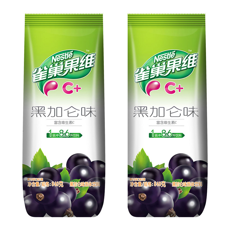 雀巢(Nestle) 果维C黑加仑味 840g/袋*2