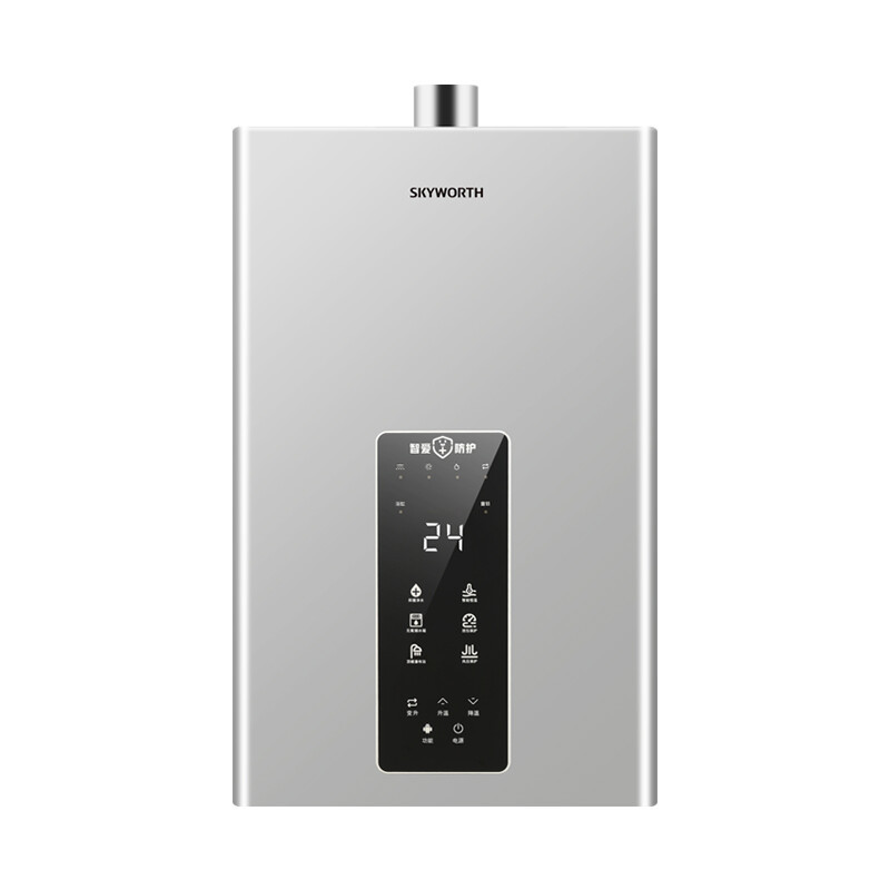 创维燃气热水器天然气变频恒温速热强排式智能变升 防泄漏 节能省气家用 低压启动 多重安全防护 12L恒温燃气热水器R15高清大图