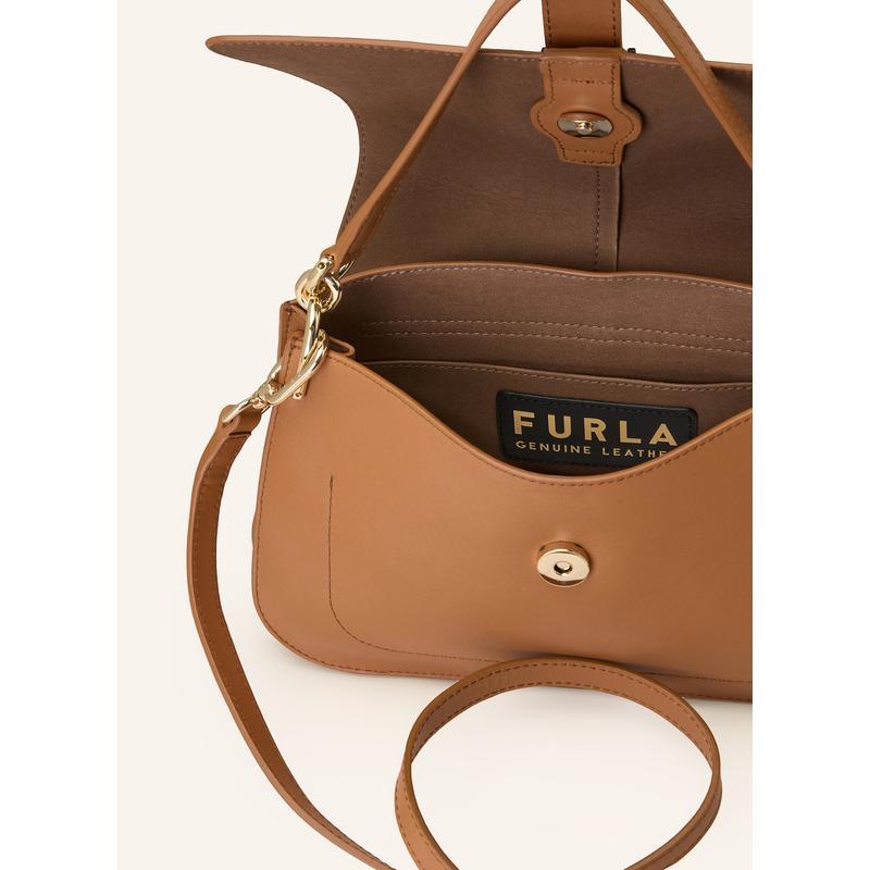 FURLA女士单肩包光滑牛皮手提斜挎包多功能实用加固底部质感商务
