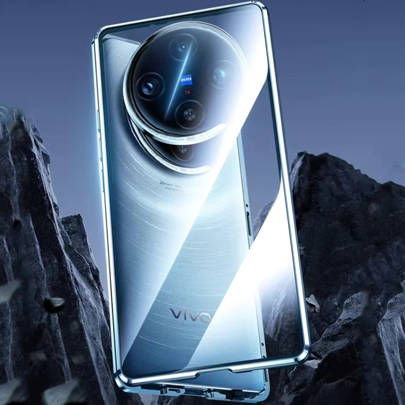 可波 VIVOX100全包防摔壳小米x100pro金属手机壳双面保护套外壳磁吸玻璃