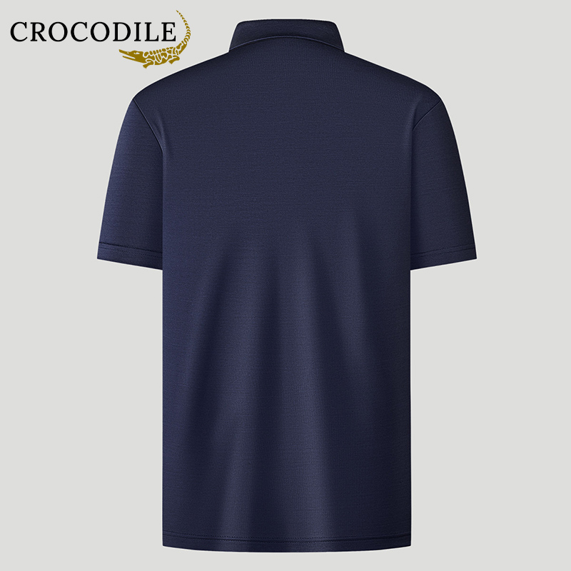 鳄鱼恤CROCODILE 男士舒适透气休闲翻领polo衫男短袖T恤高清大图