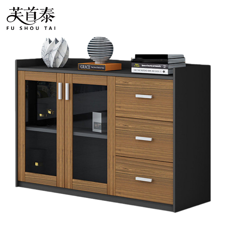 芙首泰矮柜储物柜二门三抽120*40*80cm台高清大图