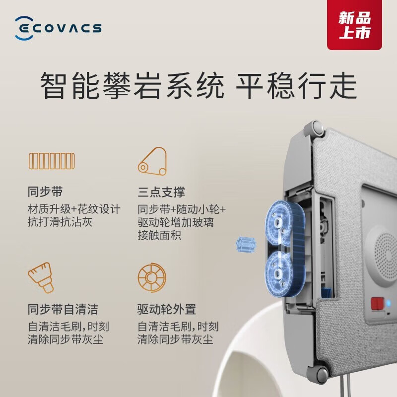 科沃斯(ECOVACS) 自动擦窗机器人W1S PRO WG888-11高清大图