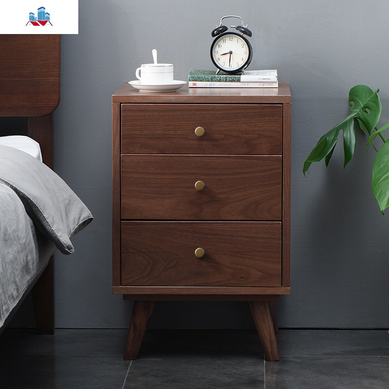 实木床头柜简约现代床边储物柜简易置物北欧收纳柜多功能柜子 泰空仓