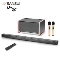 山水(SANSUI) 91W电视音响客厅家用回音壁5.1家庭影院K歌蓝牙音箱 (内置K歌功放+双U段话筒)