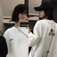 潮牌情侣装短袖衫2021夏季ins港风刺绣字母宽松半袖T恤男女上衣 293#白刺绣 (收藏优先发货) S
