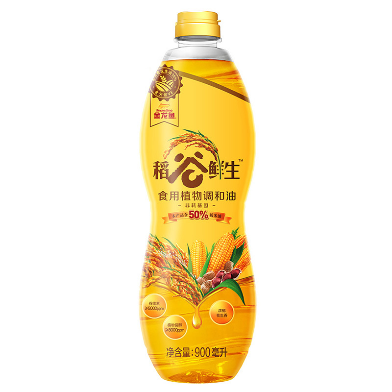 金龙鱼 稻谷鲜生食用植物调和油900mL 食用油