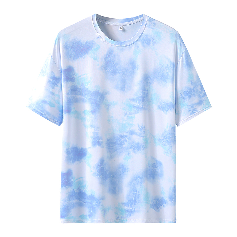 渐变短袖t恤男士宽松ins港风夏季潮牌百搭半截袖网红嘻哈潮流衣服套装