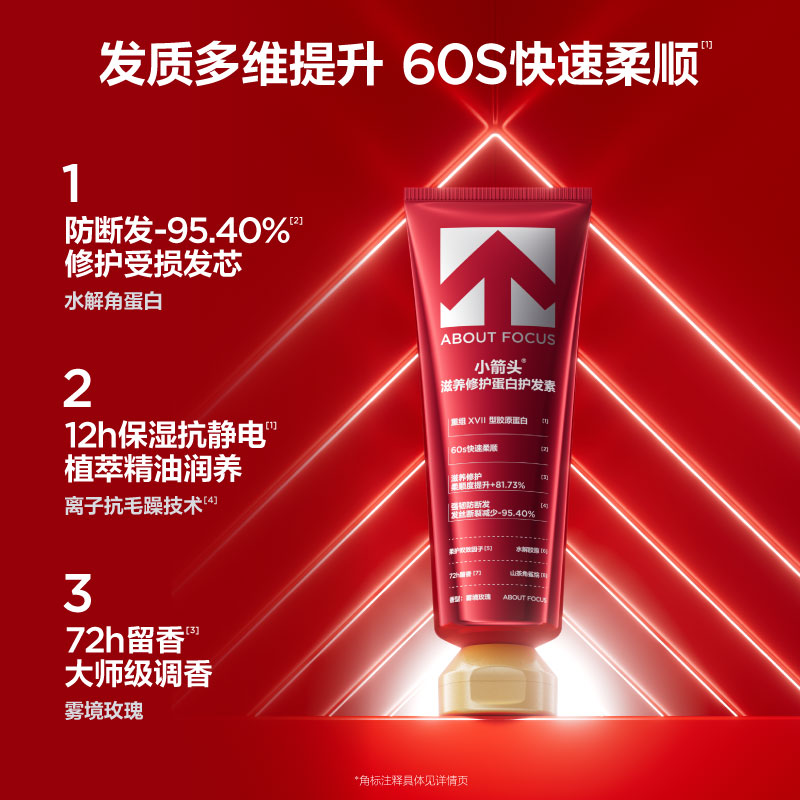 小箭头ABOUT FOCUS滋养修护蛋白护发素雾境玫瑰 (180g)高清大图