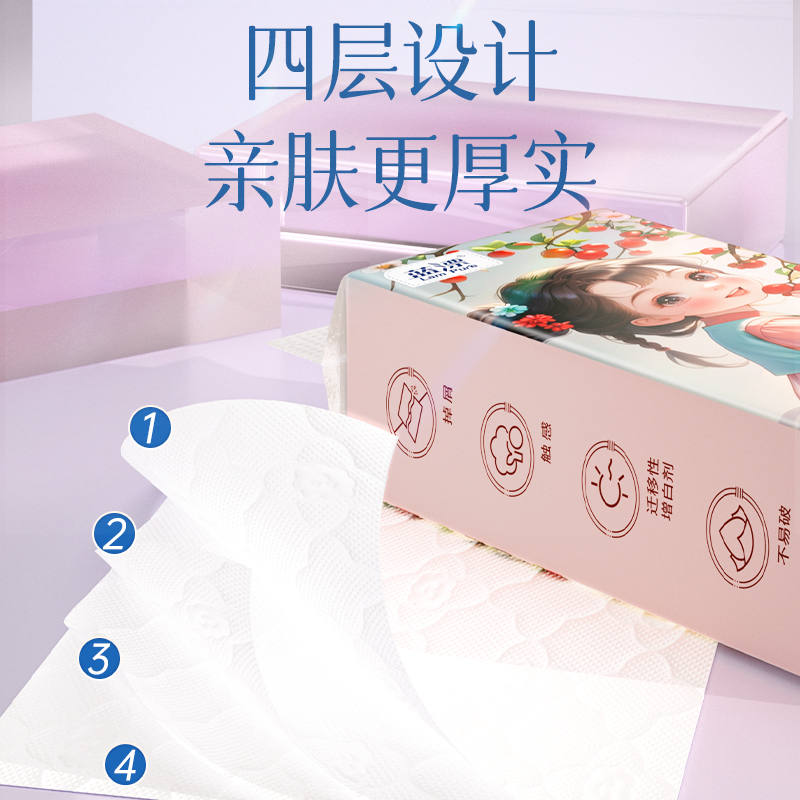蓝漂LP-57384白色挂式抽纸1提袋装高清大图