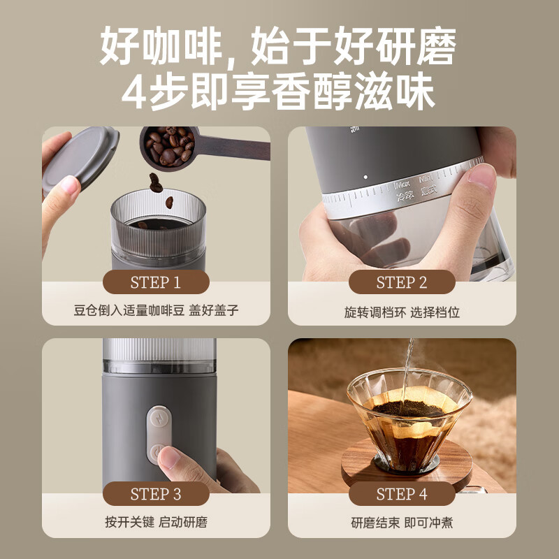 小熊bear多功能辅食料理机婴儿辅食机一键操作智能研磨设计紧凑安全易清洗高清大图