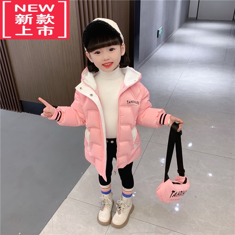 可莉允女童棉衣2022新款冬季宝宝加厚棉袄冬款儿童冬装女宝羽绒棉服外套