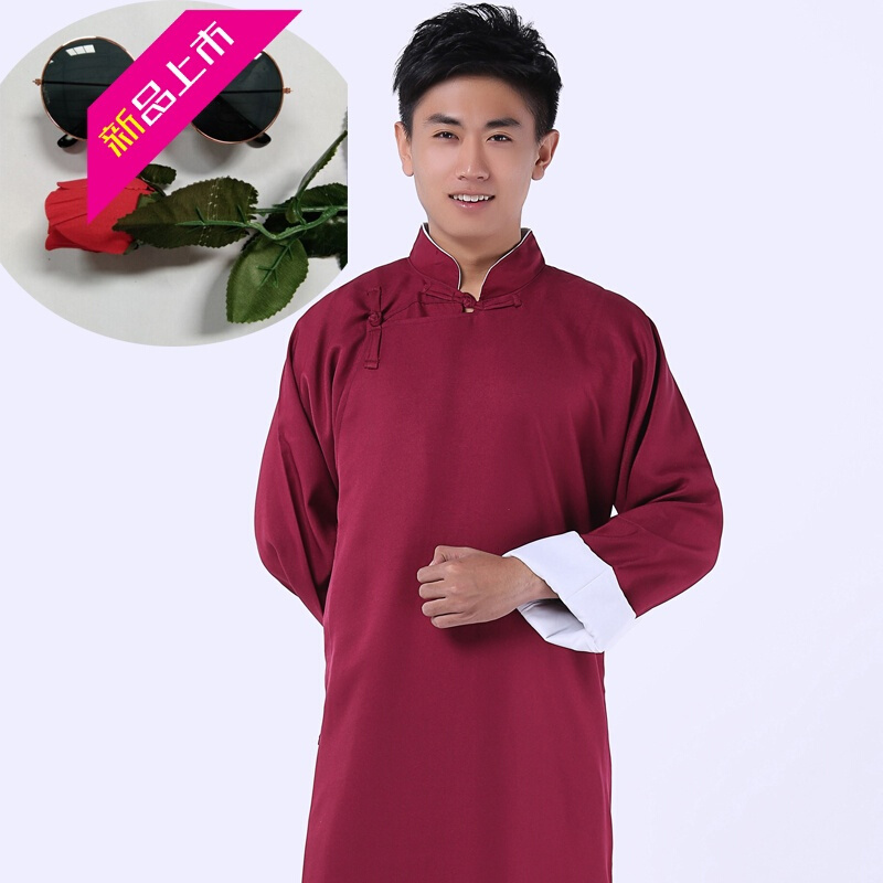 中式结婚礼服伴郎伴娘服唐装长衫长袍大褂民国古装相声兄弟团礼服视频