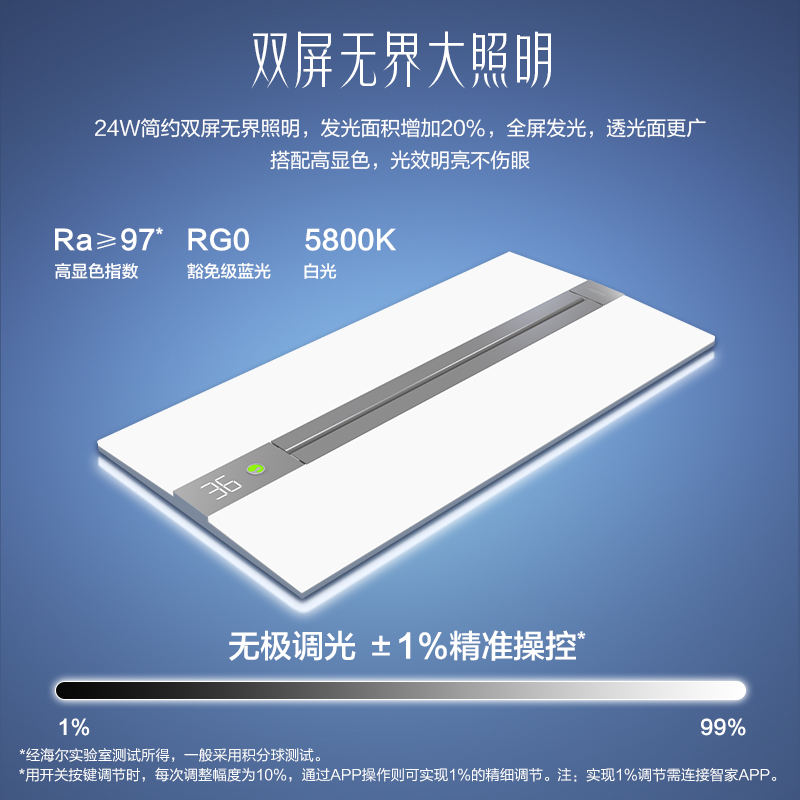 海尔风暖浴霸智能暖风照明排气一体机五合一FS3浴室吊顶线上线下同款AI智能蝶翼AI双智控变频高清大图