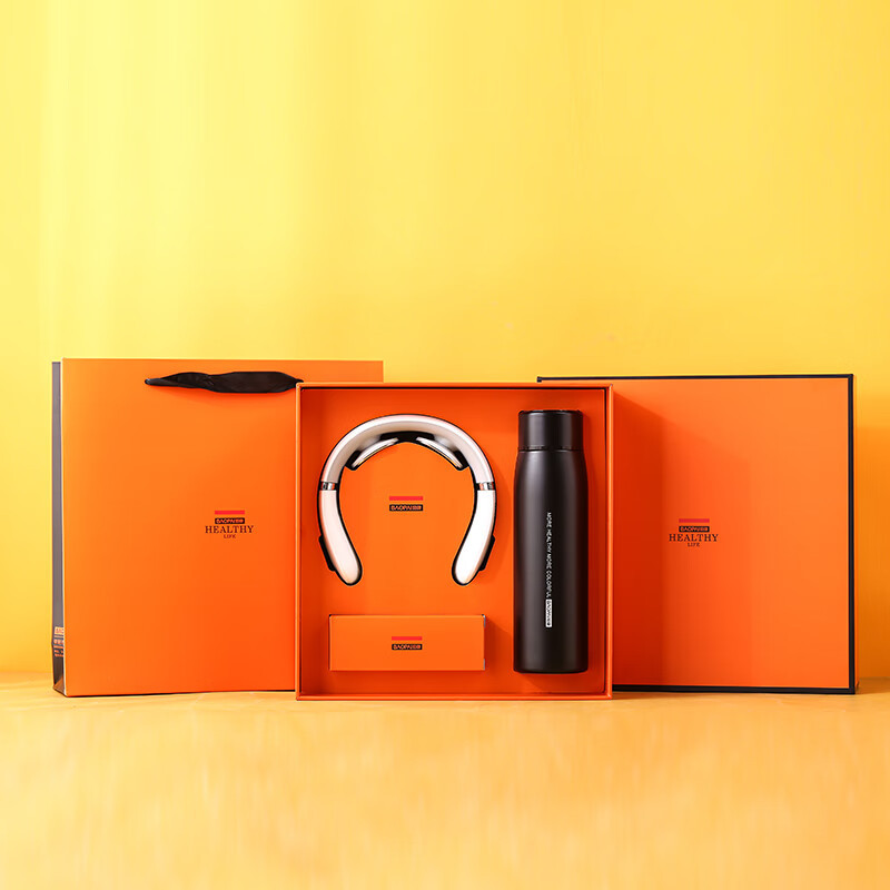 豹牌 BP-T2按摩器健康套装 保温杯颈椎按摩仪电动牙刷筋膜枪充电宝组合高清大图