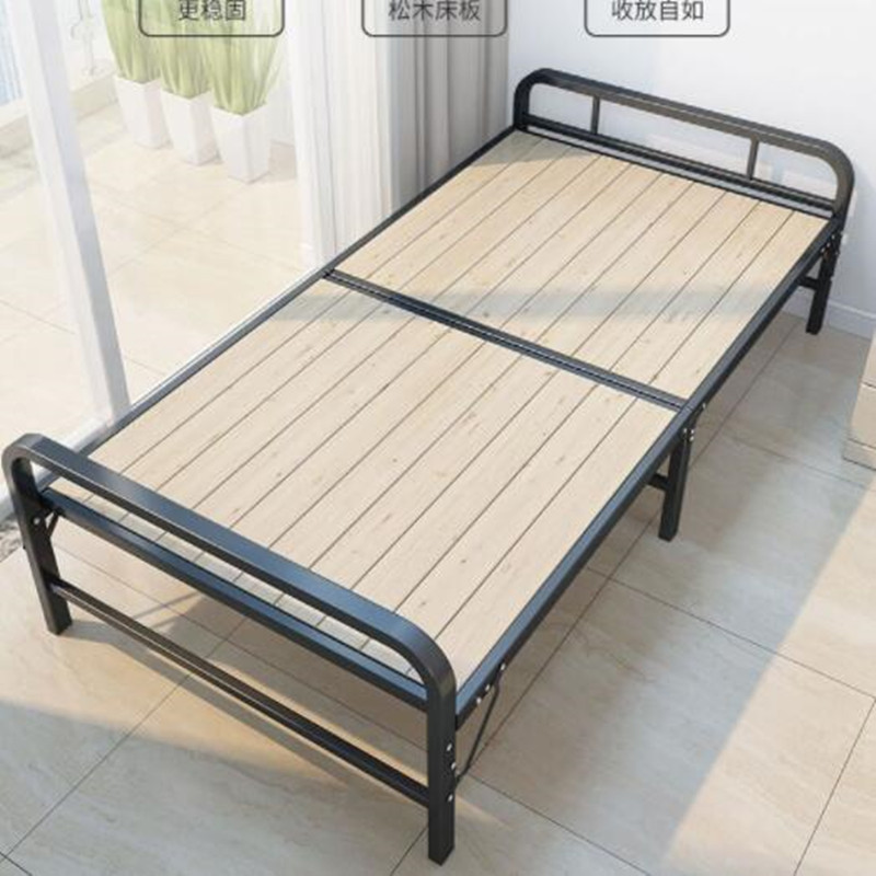 环杰折叠床实木钢架床120*200cm