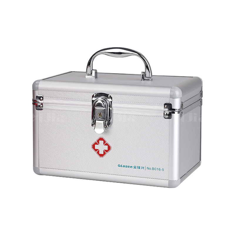 翌嘉YJ4122331 铝合金医药箱家用收纳箱应急医药箱 10寸 245*150*160高清大图