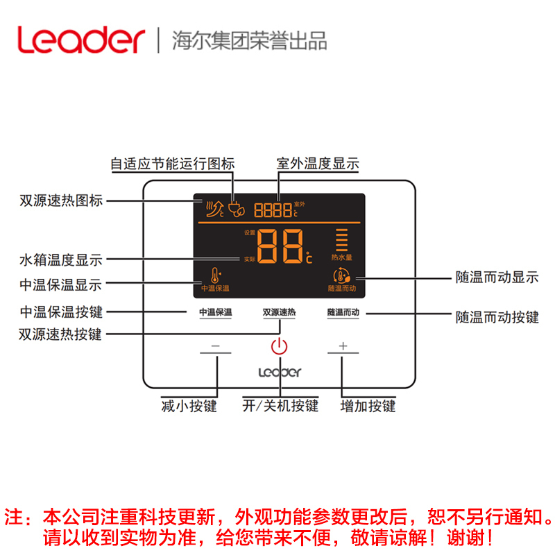 Leader海尔智家出品空气能电热水器空气源热泵热水器升级款荣御200升LKF75/200-BDⅡ 双源速热