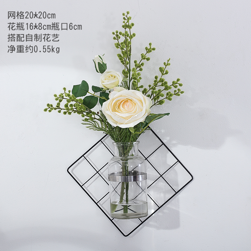 创意墙壁装饰挂件墙面卧室房间的小饰品墙上壁挂花艺室内装修墙饰 三维工匠 网格自制花艺套装1壁饰高清大图