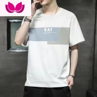 七斓短袖t恤男士2023新款夏季宽松百搭上衣服圆领半袖体恤衫潮牌男装 2XL建议130-145斤 M02白色