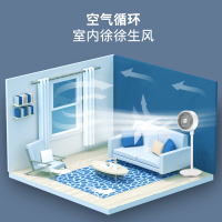 海信(Hisense)空气循环扇三档风速旋钮调节上下左右摇头台式电风扇落地家用轻音立式涡轮对流电扇FXJ-AN2501