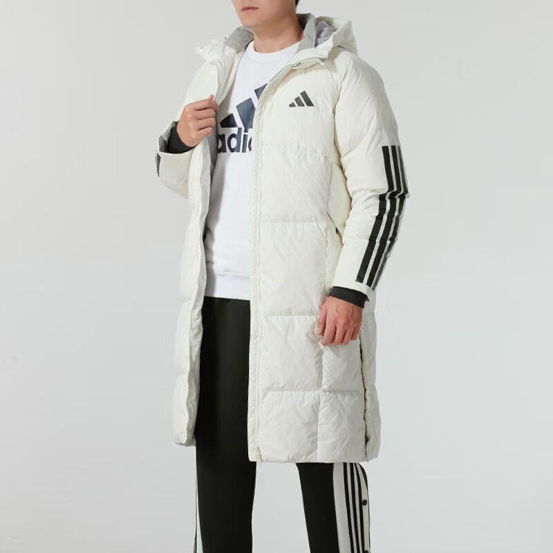 adidas/阿迪达斯中长款羽绒服男士运动加厚保暖连帽外套JG3838 C