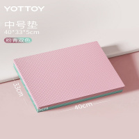 yottoy平衡垫健腹轮跪垫加厚健身瑜伽平板支撑腹肌轮垫子哑铃卧推健身垫 加大加厚 平衡垫QT23PH01-中号-粉青双拼
