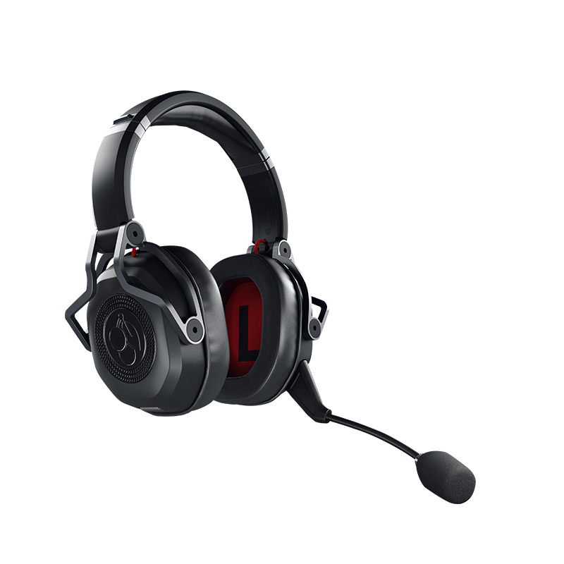 樱桃(Cherry)HC8.2 游戏耳机 7.1环绕音效 头戴式 HD耳麦 电竞耳机 FPS耳机 LOGO灯效 黑色