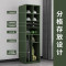冀华美装备柜指挥器材柜单人战斗装备携行柜盾牌头盔物资器材分类储物柜 单人装备柜A款-军绿