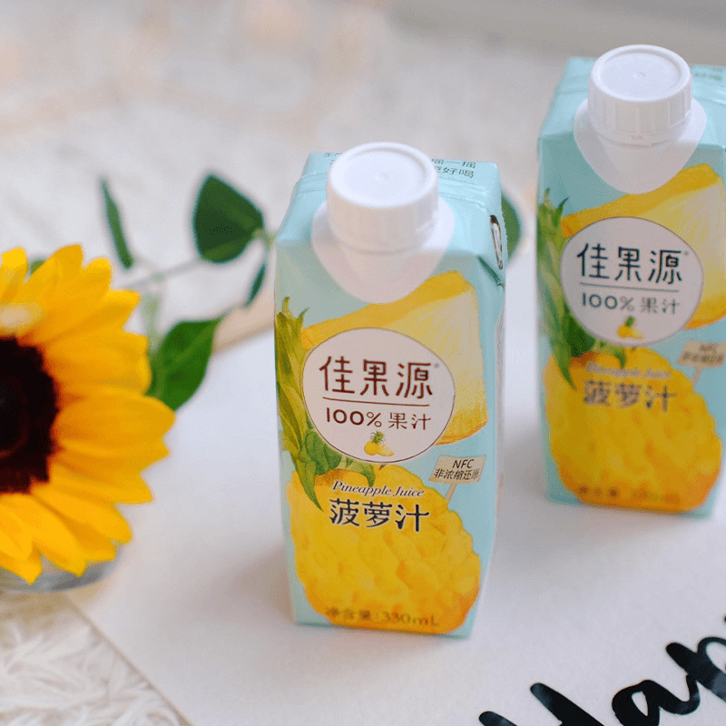 佳果源NFC菠萝汁0脂肪无糖无香精色素果汁330ml*12