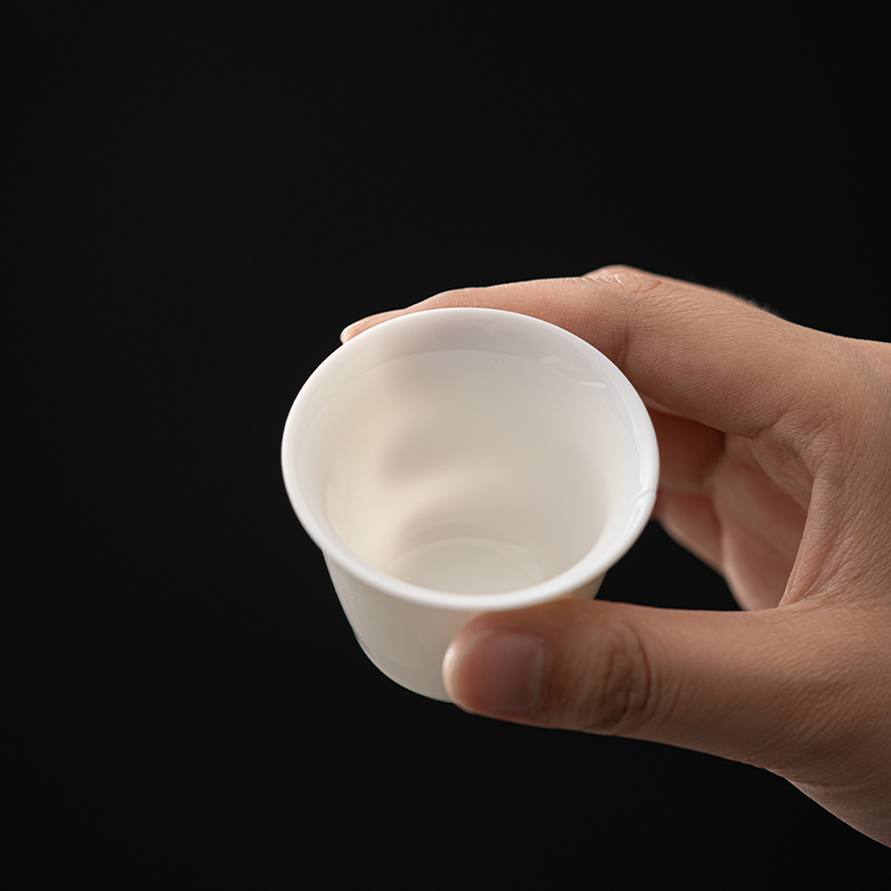 苏氏陶瓷(SUSHI CERAMICS)羊脂玉瓷聚香三才盖碗两杯小套装