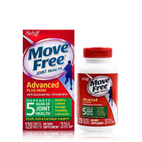 美国进口 旭福(Schiff) MoveFree氨基酸葡萄糖绿盒氨糖维骨力片剂1瓶装120粒