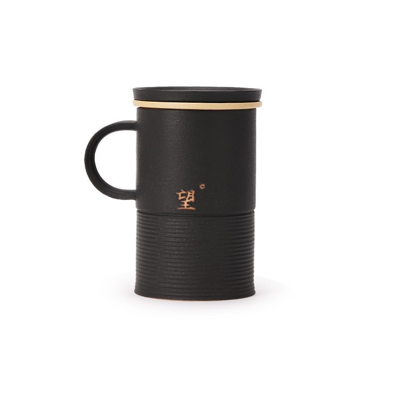 万仟堂(EDENUS) 望杯 办公杯黑铁釉500ml(一杯)高清大图