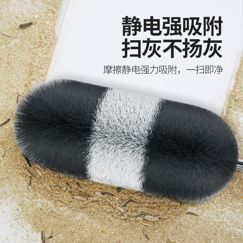 鸡毛禅子除尘掸子扫灰不掉毛毯子家用可伸缩天花板蜘蛛网清洁神器|[245CM可伸缩加长款]+[1CM薄可抛型钻缝款]