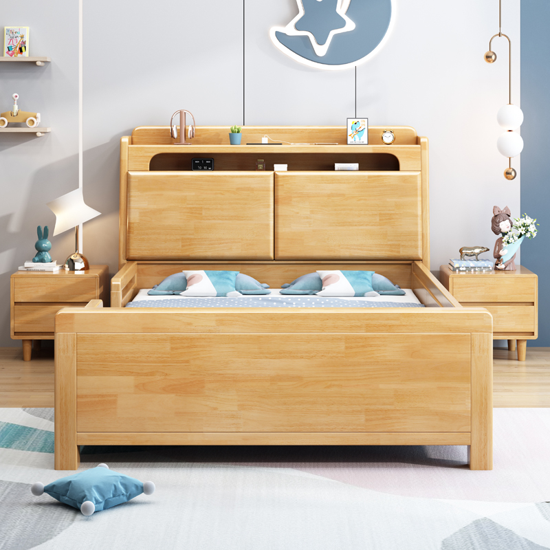 百冠环球 实木床现代简约风青少年男孩女孩单人床学生家具小床老人